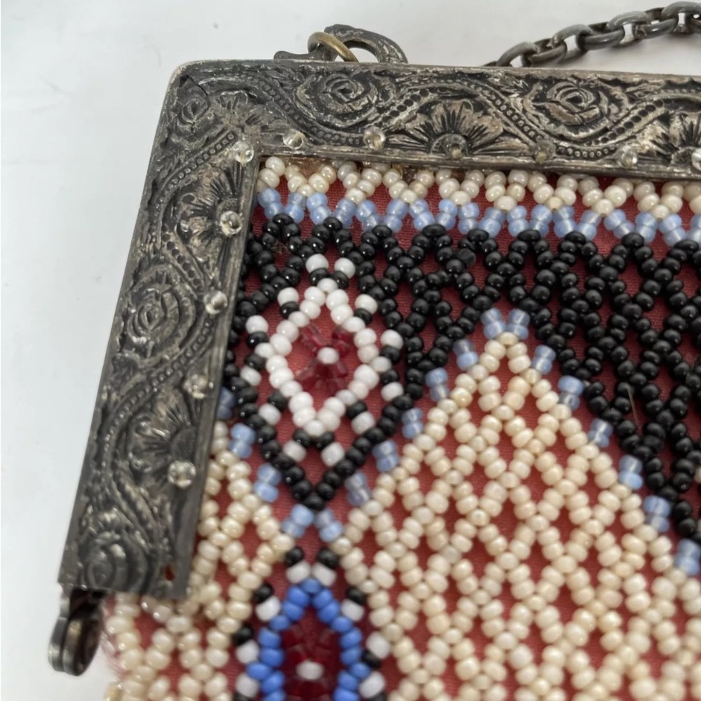 Antique 1920's Beaded Flapper Era Bag - Picture 7 of 10